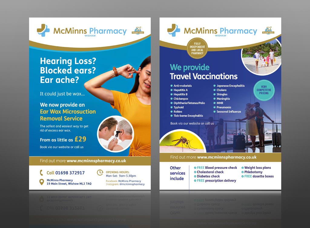 ear wax removal pharmacy leaflet ideas travel clinic