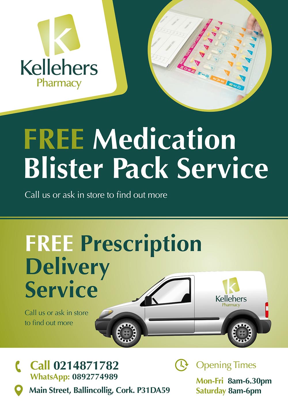 pharmacy leaflet design free prescription delivery
