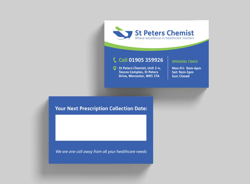 Pharmacy busness card appointment card collection pharmacist